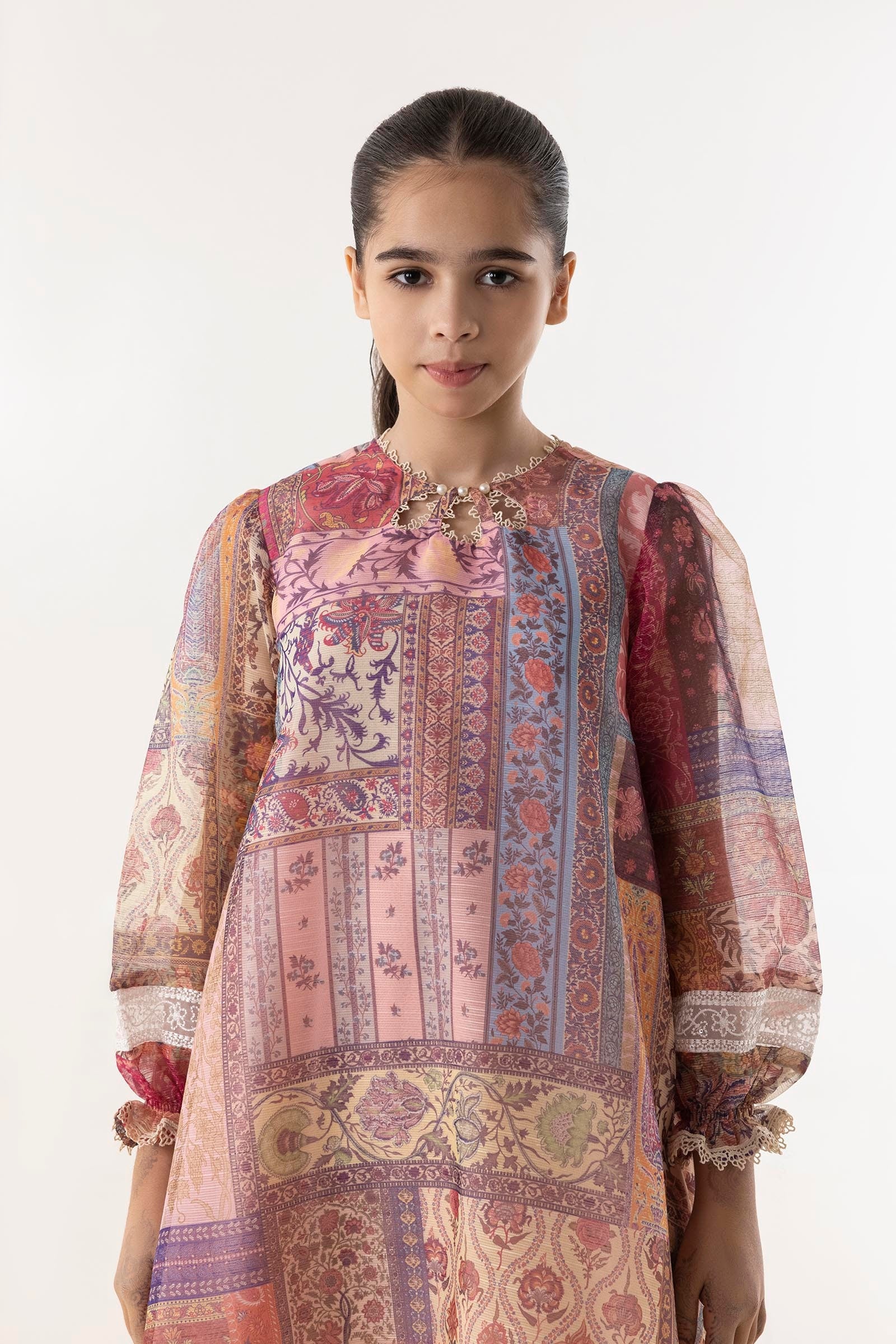 Stitched Kids Slub Embroidered Shirt + Bottom