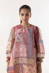 Stitched Kids Slub Embroidered Shirt + Bottom