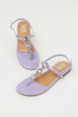 Kids Lavender Gem Sandals