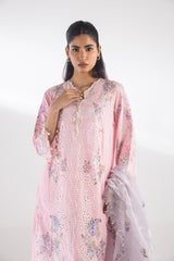Stitched Luxury Lawn Suit