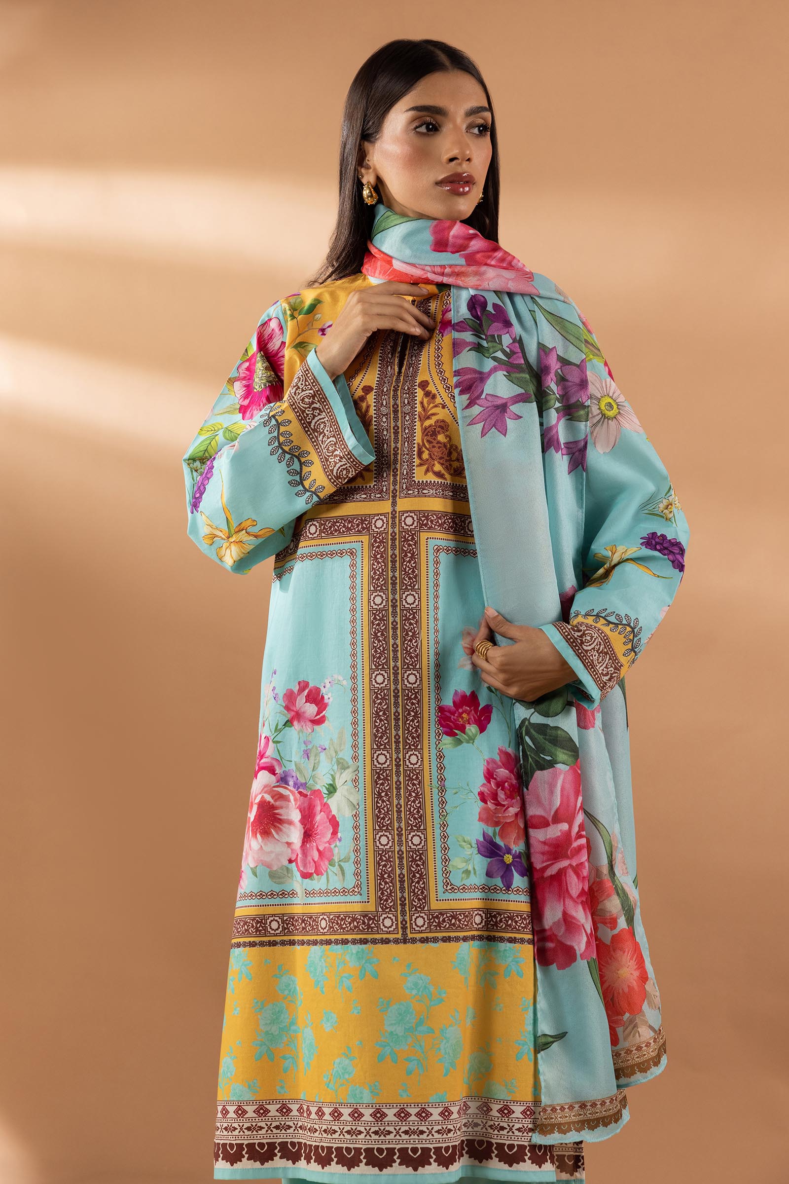Stitched Shirt + Bottom + Dupatta