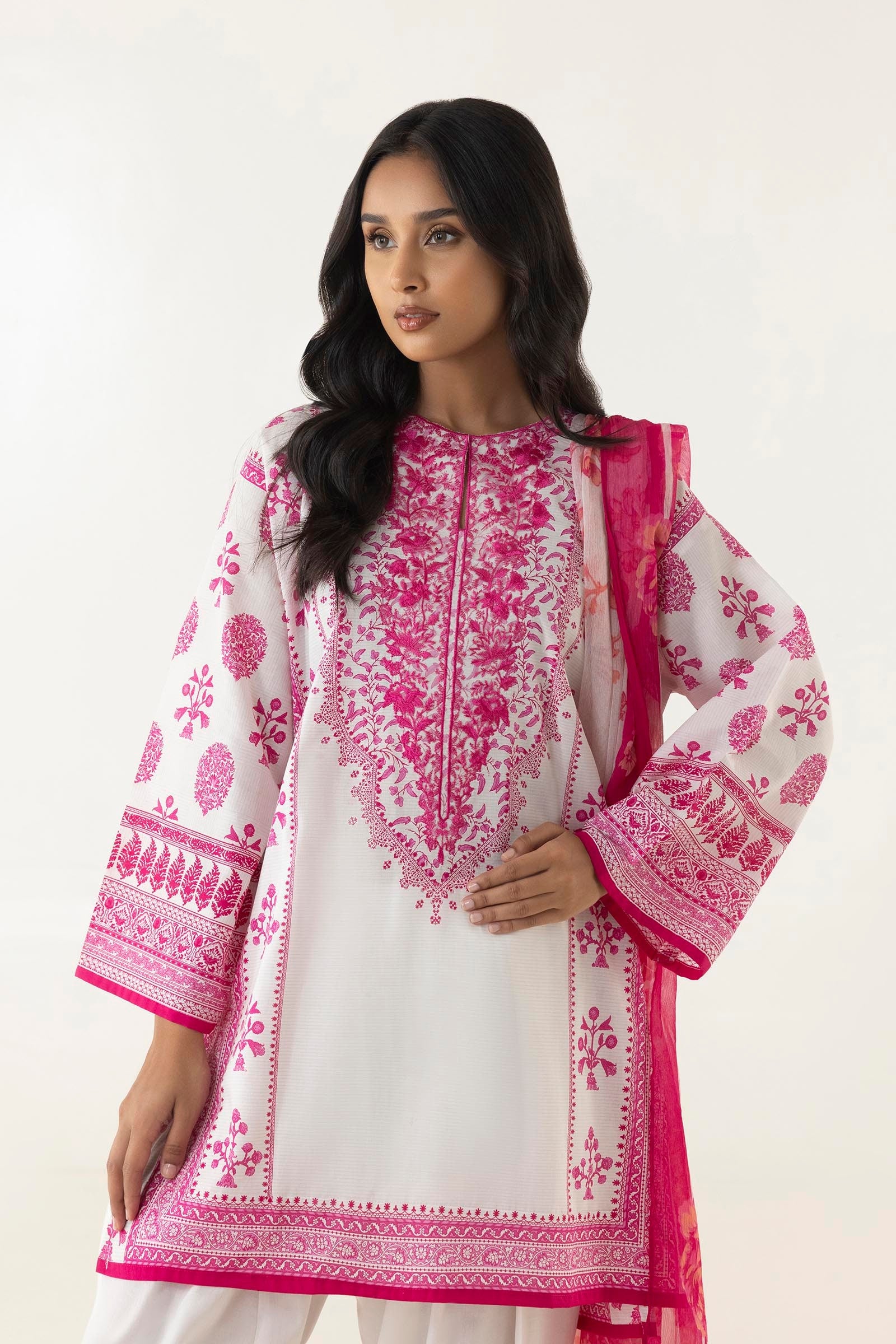 Stitched Shirt + Bottom + Dupatta