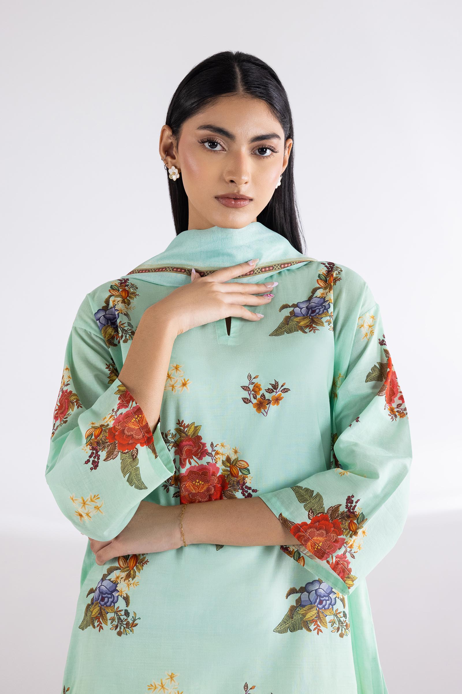 Stitched Mahay Shirt + Dupatta Secondary image
