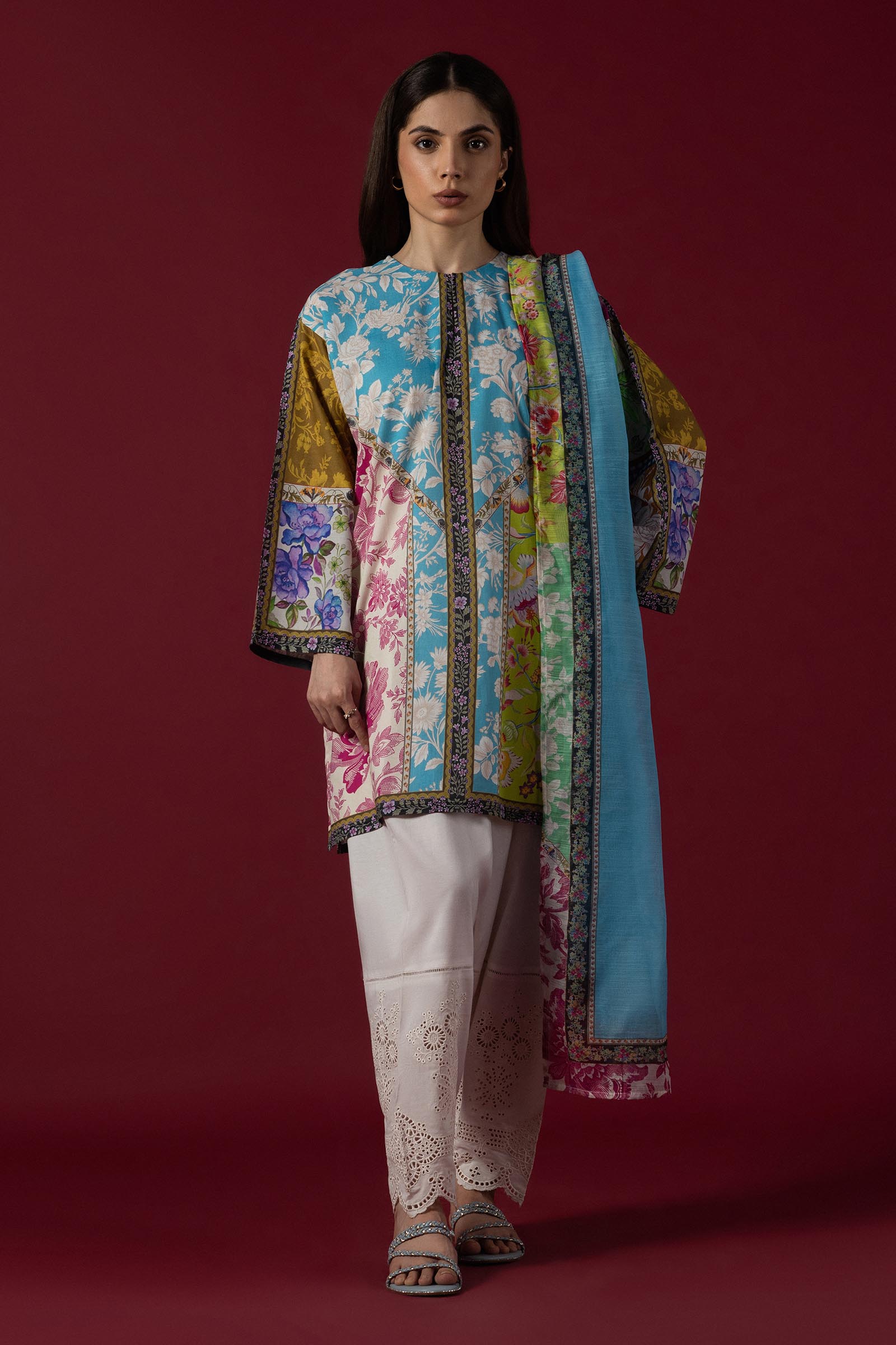 Stitched Mahay Lawn Shirt + Dupatta Main image