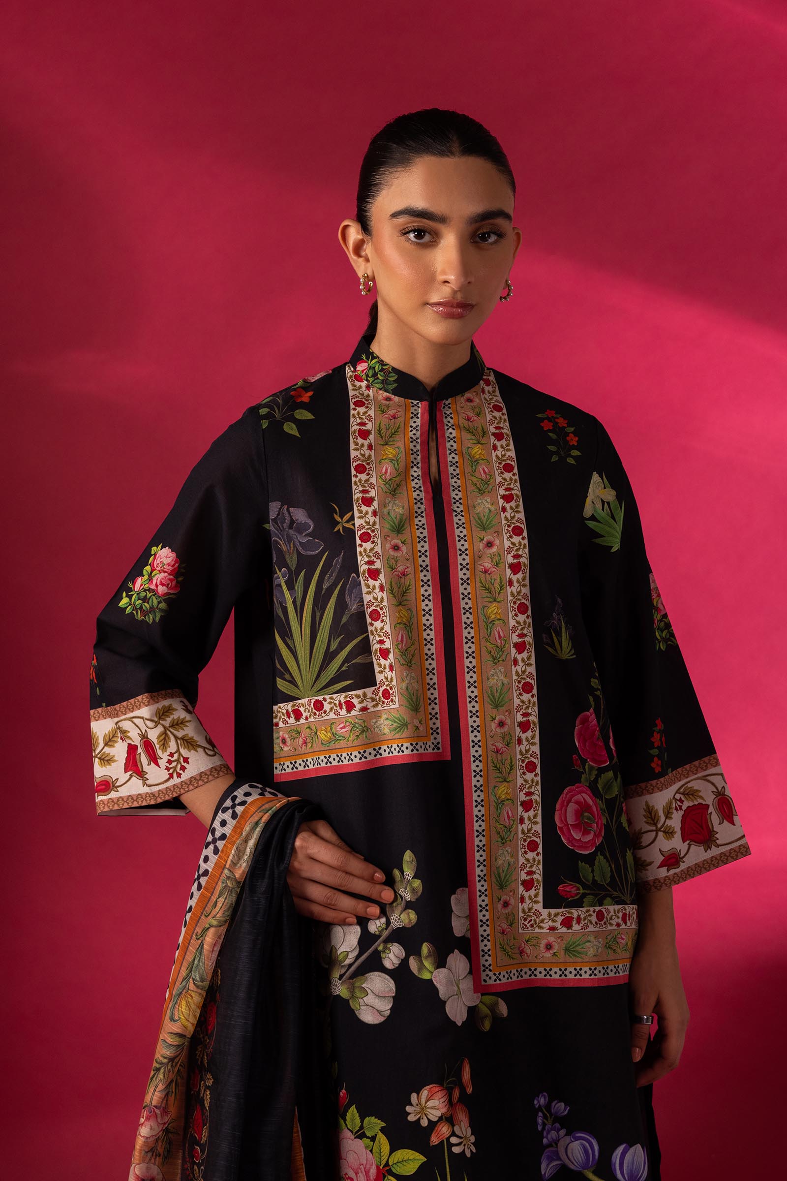 Stitched Mahay Lawn Suit Secondary image