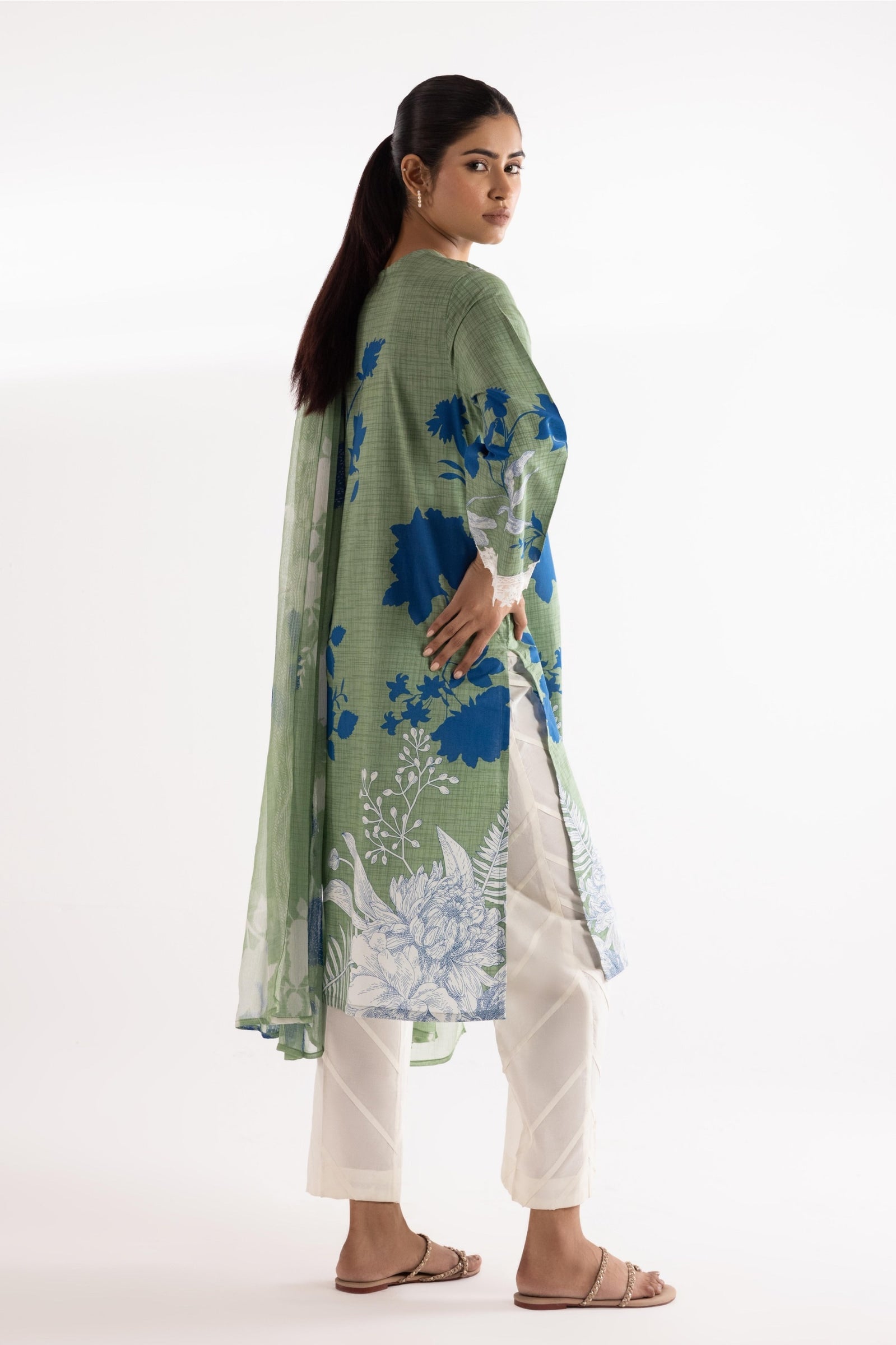 Stitched Mahay Lawn Shirt + Dupatta Secondary image