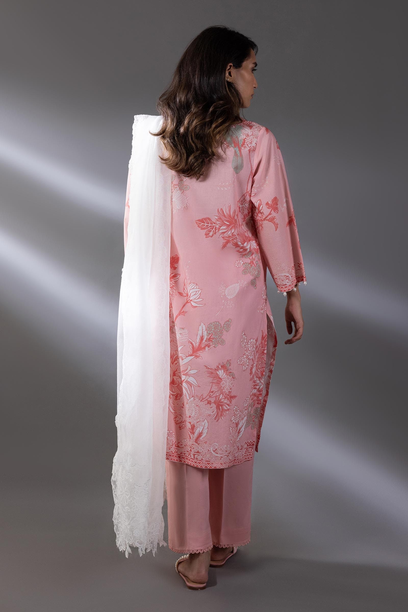 Stitched Lawn Muzlin Suit