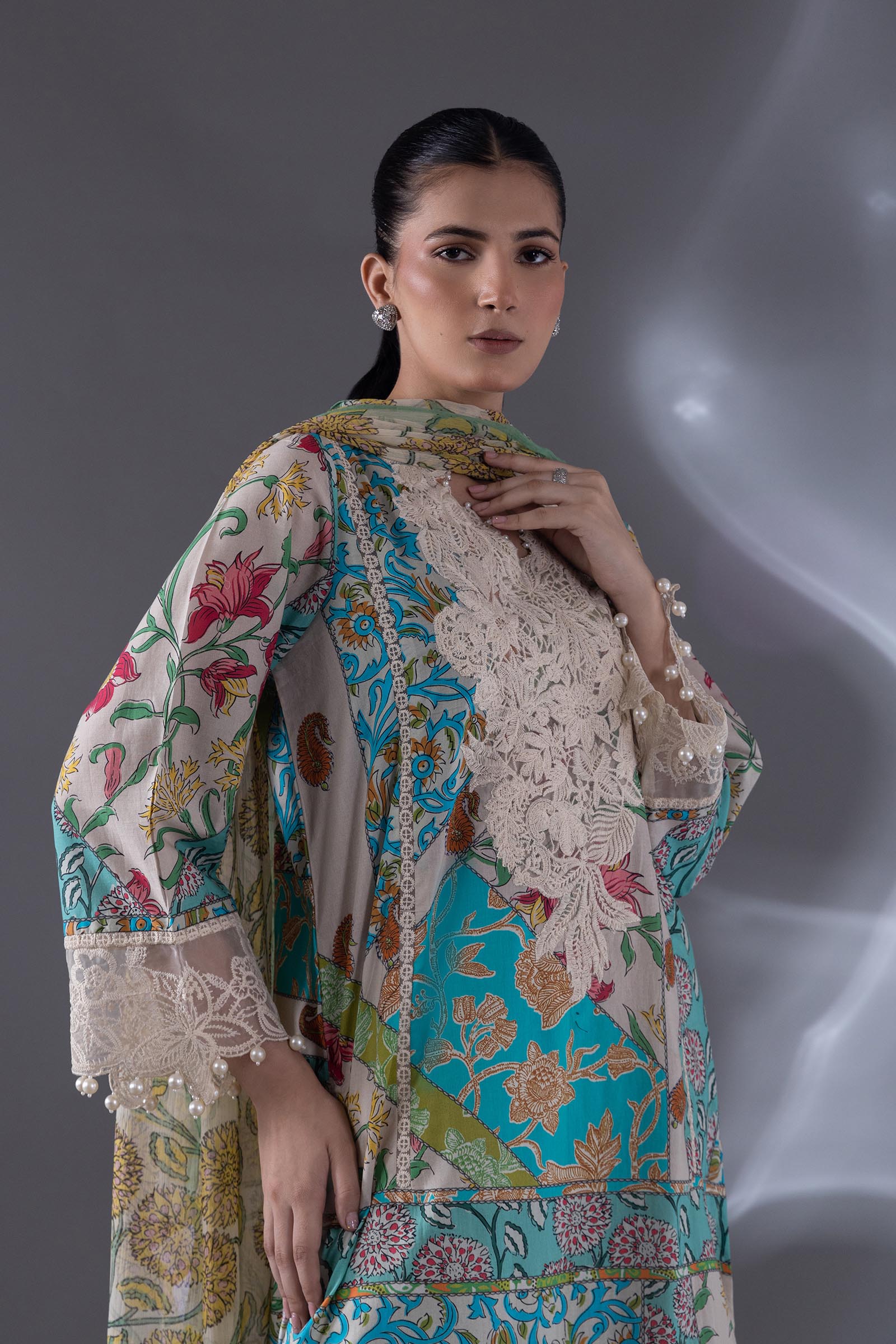 Digital Printed Lawn Shirt Secondary image