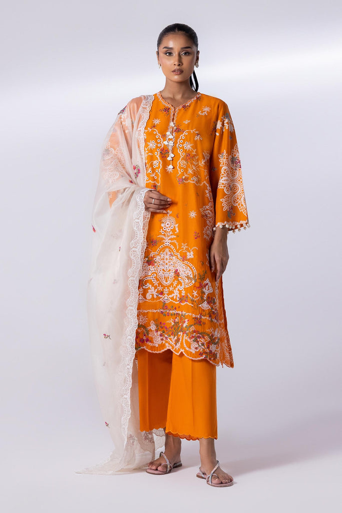 Stitched Lawn Embroidered Suit
