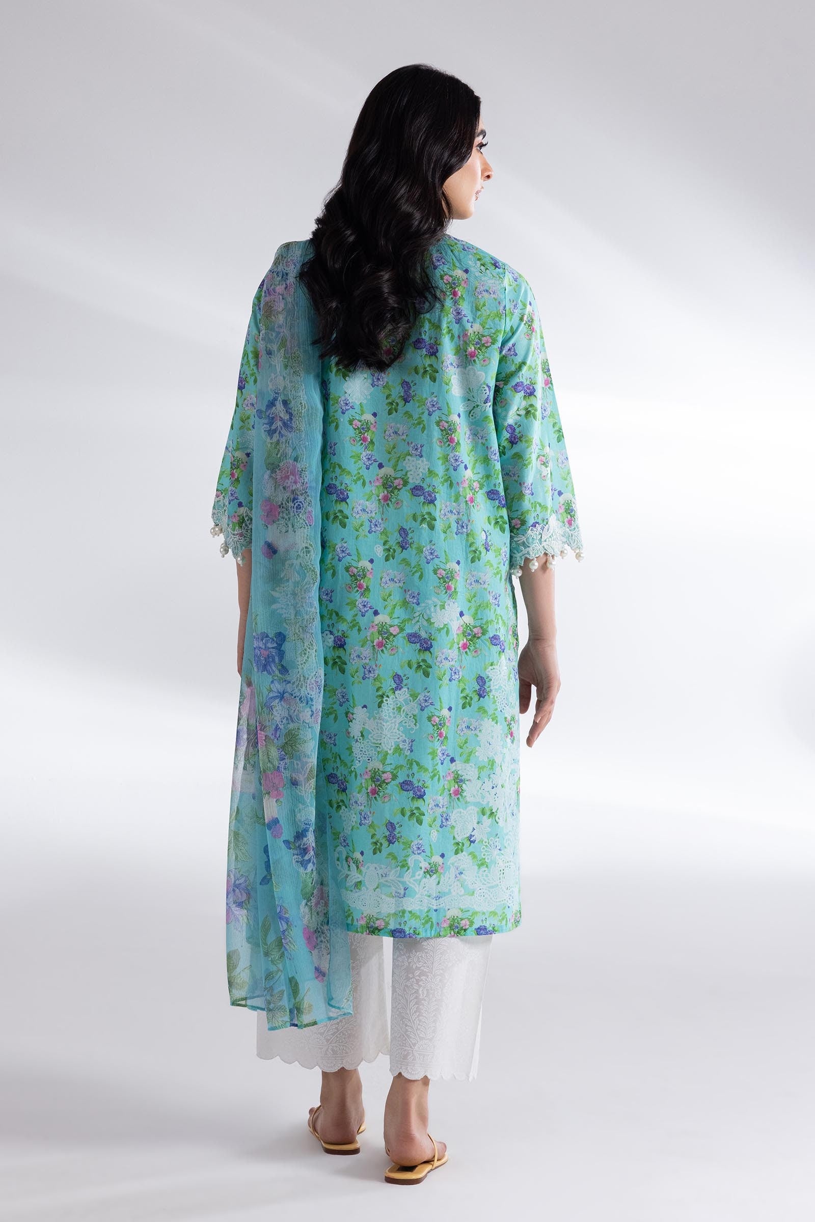 Stitched Muzlin Lawn Suit
