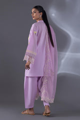 Stitched Lawn Embroidered Suit
