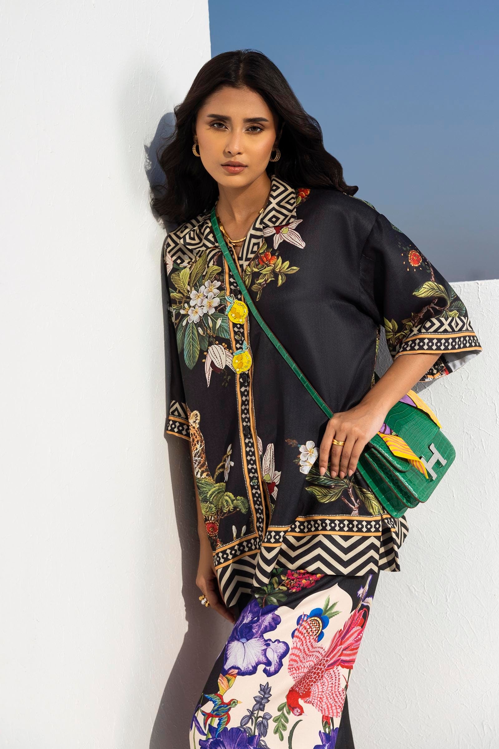 Stitched Resort Digital Printed Co-ord Secondary image