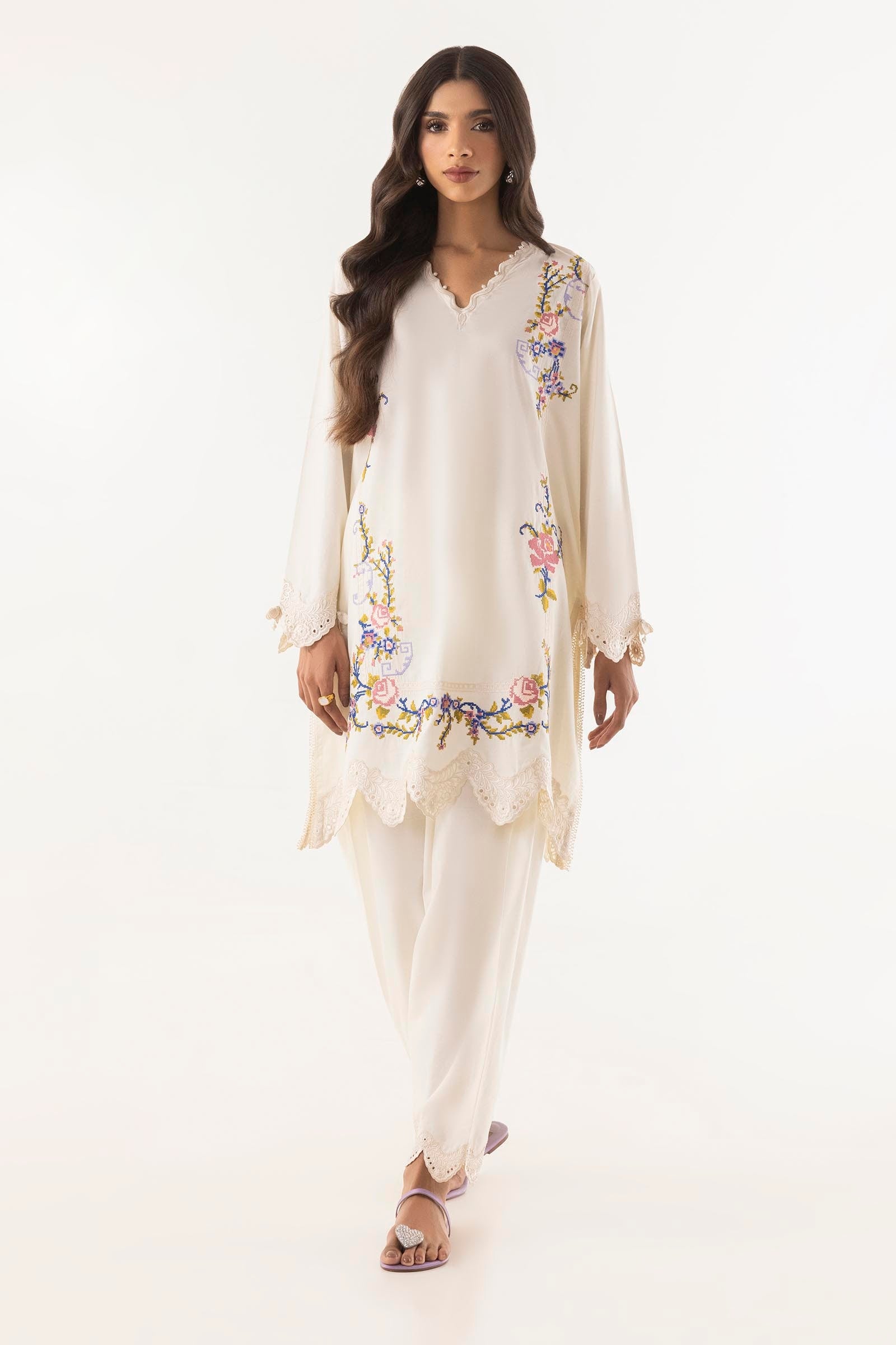 Stitched Lawn Embroidered Shirt Main image