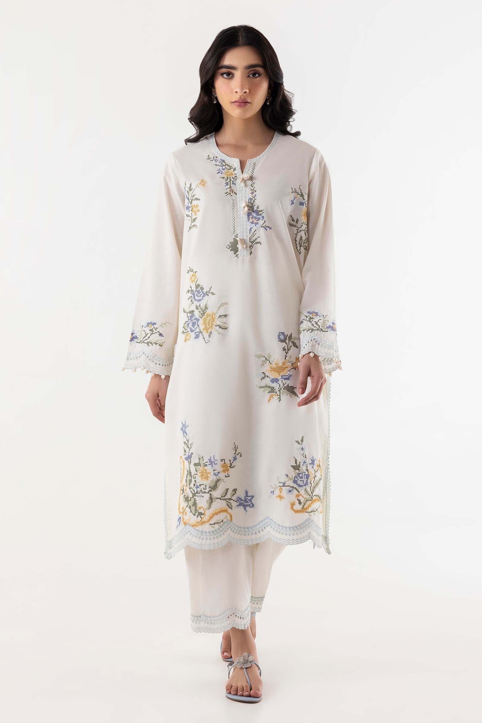 Stitched Lawn Embroidered Shirt Main image