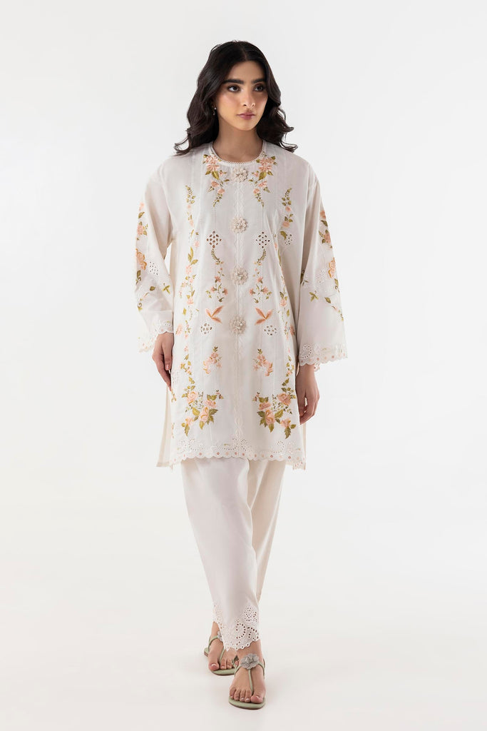 Stitched Lawn Embroidered Boxy Shirt