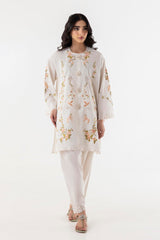 Stitched Lawn Embroidered Boxy Shirt