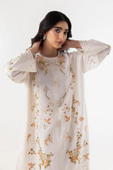 Stitched Lawn Embroidered Boxy Shirt