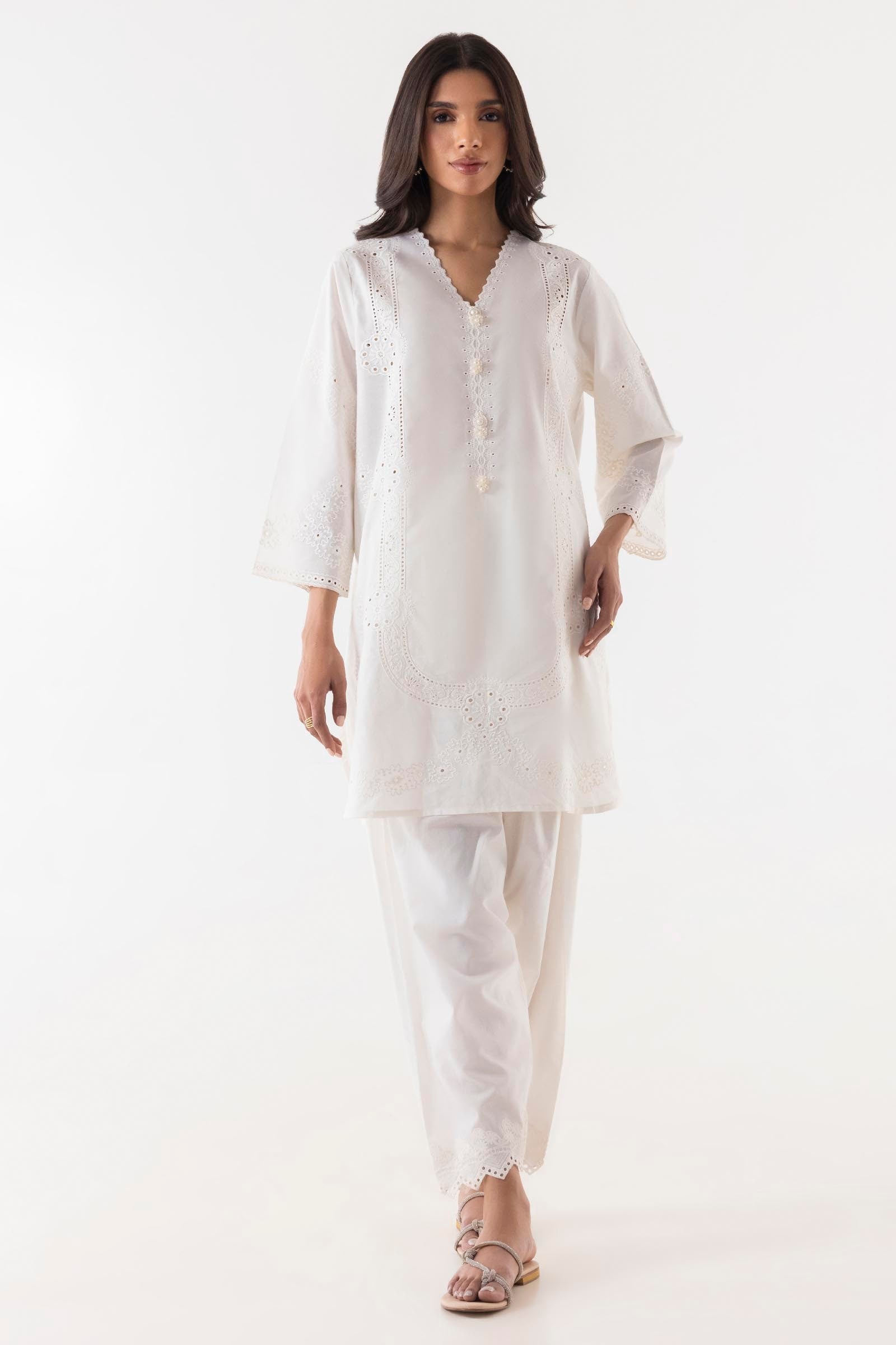 Stitched Lawn Embroidered Basic Shirt Main image