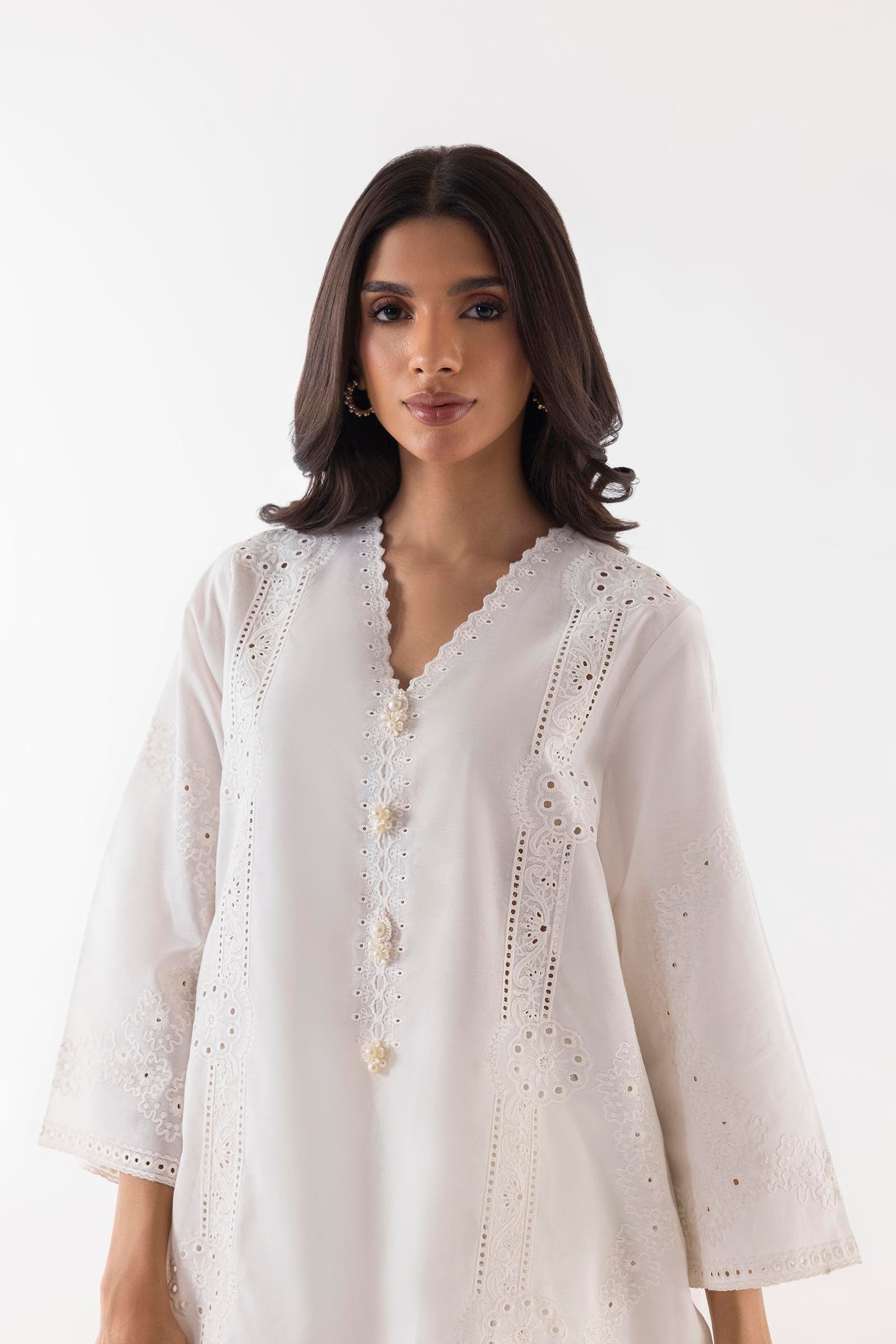 Stitched Lawn Embroidered Basic Shirt Secondary image