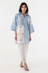 Stitched Lawn Embroidered Boxy Shirt