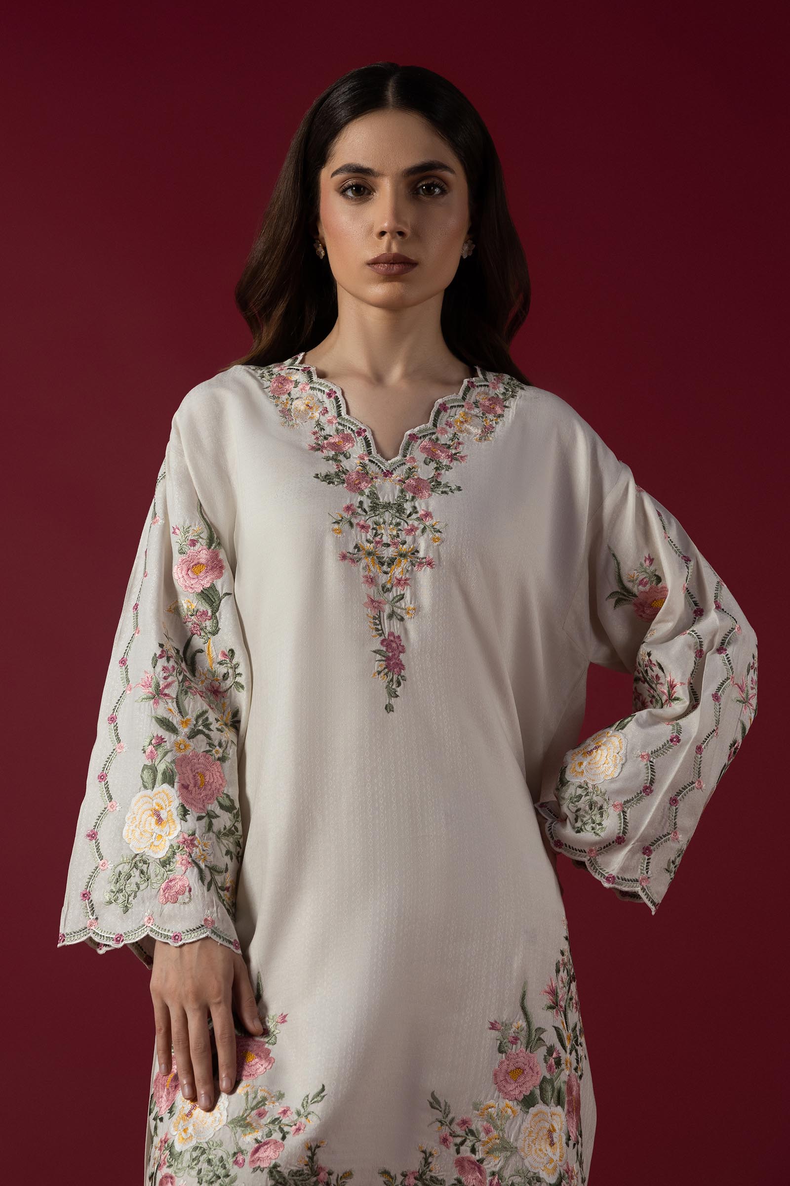 Stitched Viscose Embroidered Shirt + Shalwar Secondary image