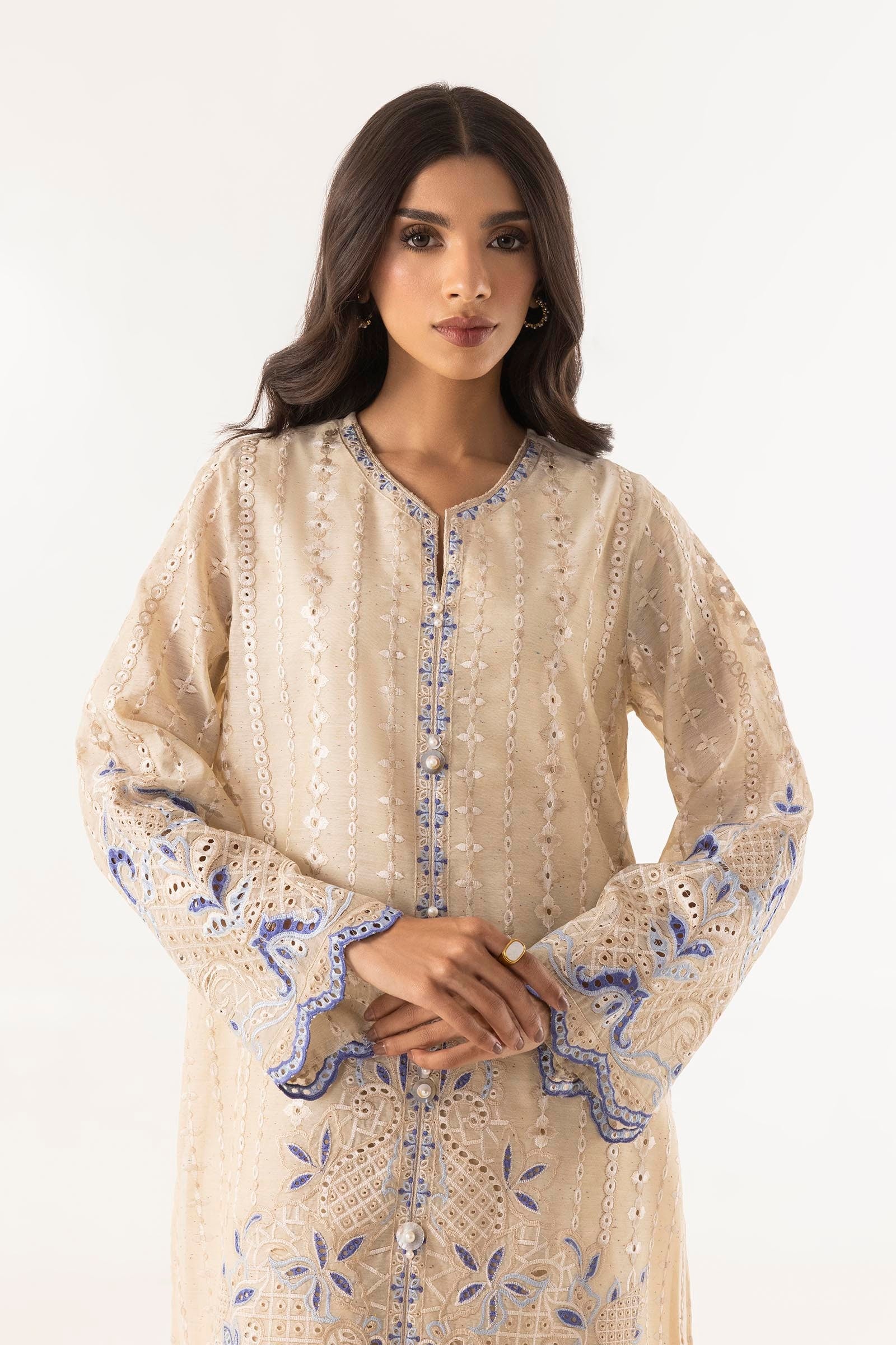 Stitched Embroidered Yarn Shirt + Shalwar Secondary image