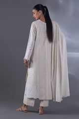 Stitched Lawn Embroidered Shirt + Culotte