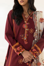 Stitched Embroidered Slub Shirt + Shalwar