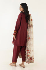 Stitched Embroidered Slub Shirt + Shalwar
