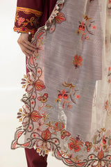 Stitched Embroidered Slub Shirt + Shalwar