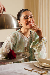 Stitched Embroidered Cotton Shirt + Shalwar + Dupatta