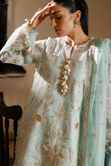 Stitched Embroidered Cotton Shirt + Shalwar + Dupatta