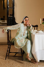 Stitched Embroidered Cotton Shirt + Shalwar + Dupatta