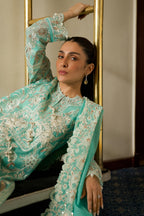 Stitched Embroidered Cotton Shirt + Culotte + Dupatta