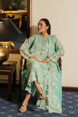 Stitched Embroidered Cotton Shirt + Culotte + Dupatta
