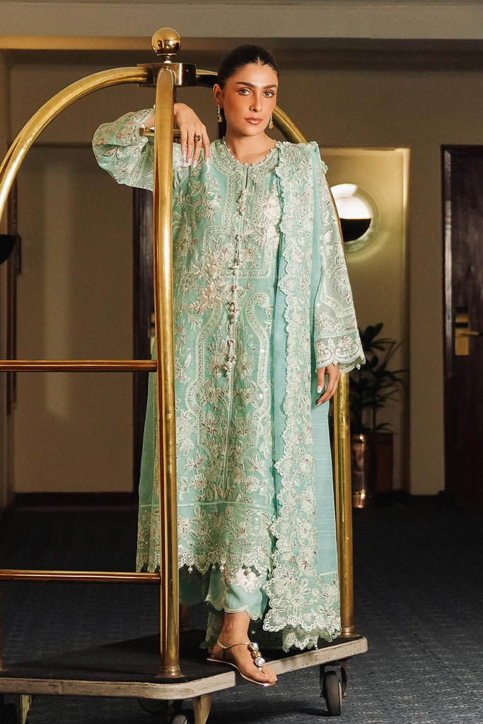 Stitched Embroidered Cotton Shirt + Culotte + Dupatta