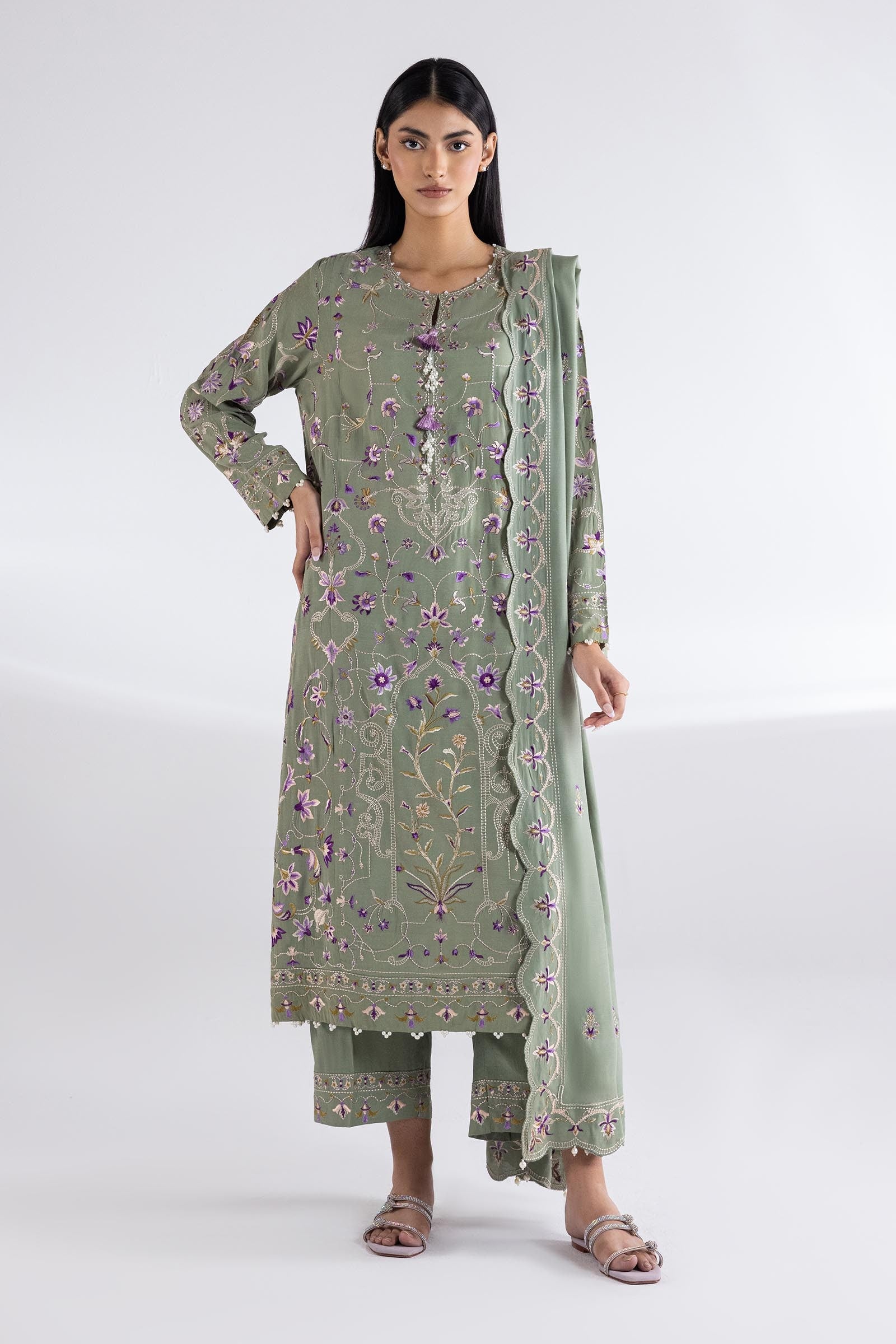 Stitched Signature Shirt + Bottom + Dupatta Main image