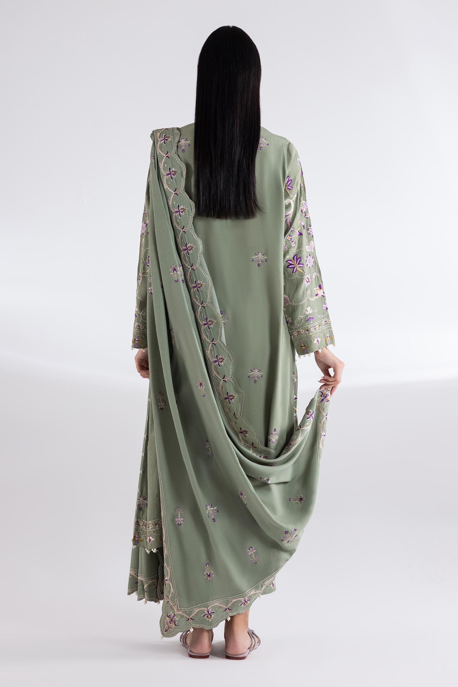 Stitched Signature Raw Silk Bottom Secondary image