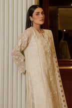 Stitched Embroidered Cotton Shirt + Culotte + Dupatta