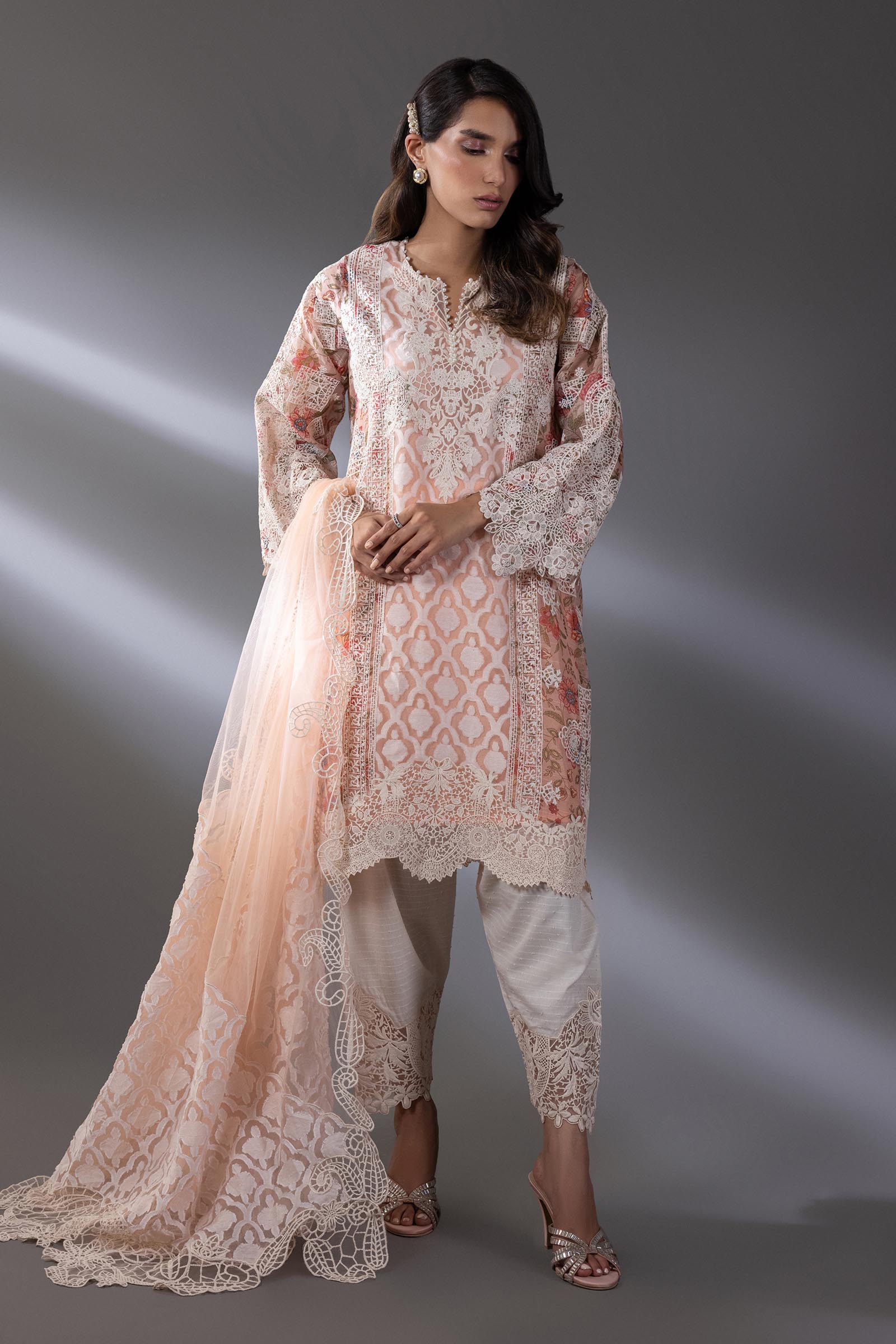 Stitched Embroidered Suit Secondary image