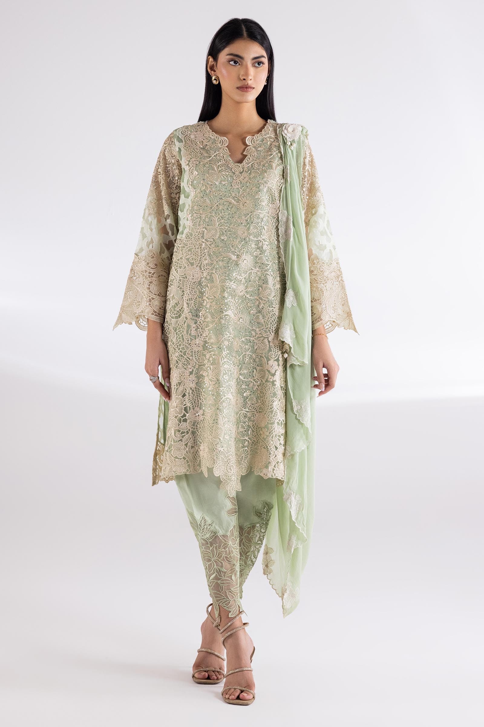 Stitched Lawn Embroidered Suit Main image