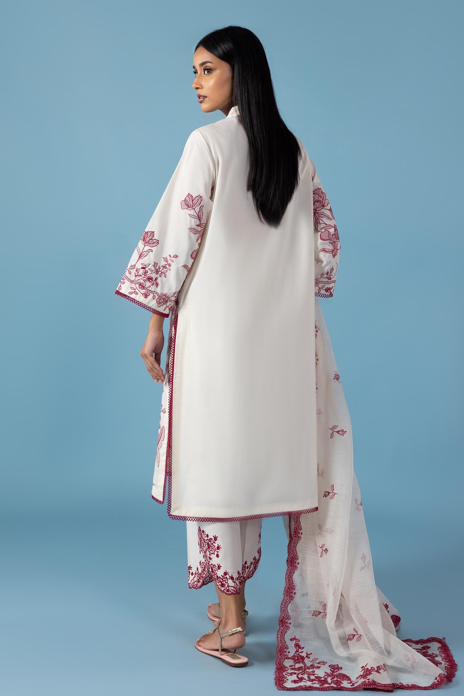 Stitched Lawn Embroidered Shirt Secondary image