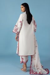 Stitched Lawn Embroidered Shirt