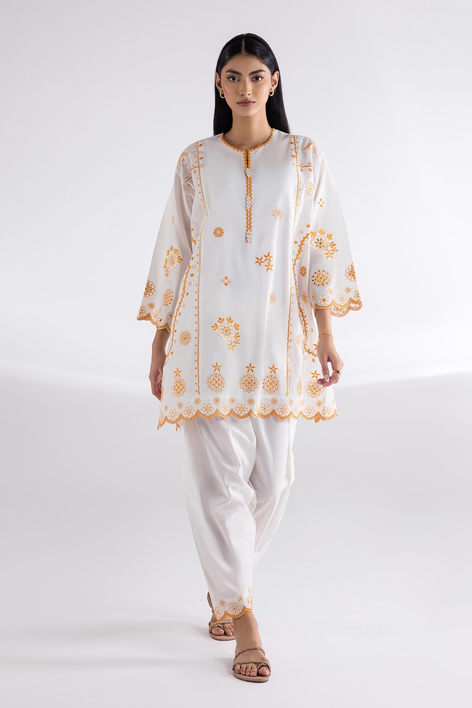 Stitched Lawn Embroidered Shirt + Shalwar Main image
