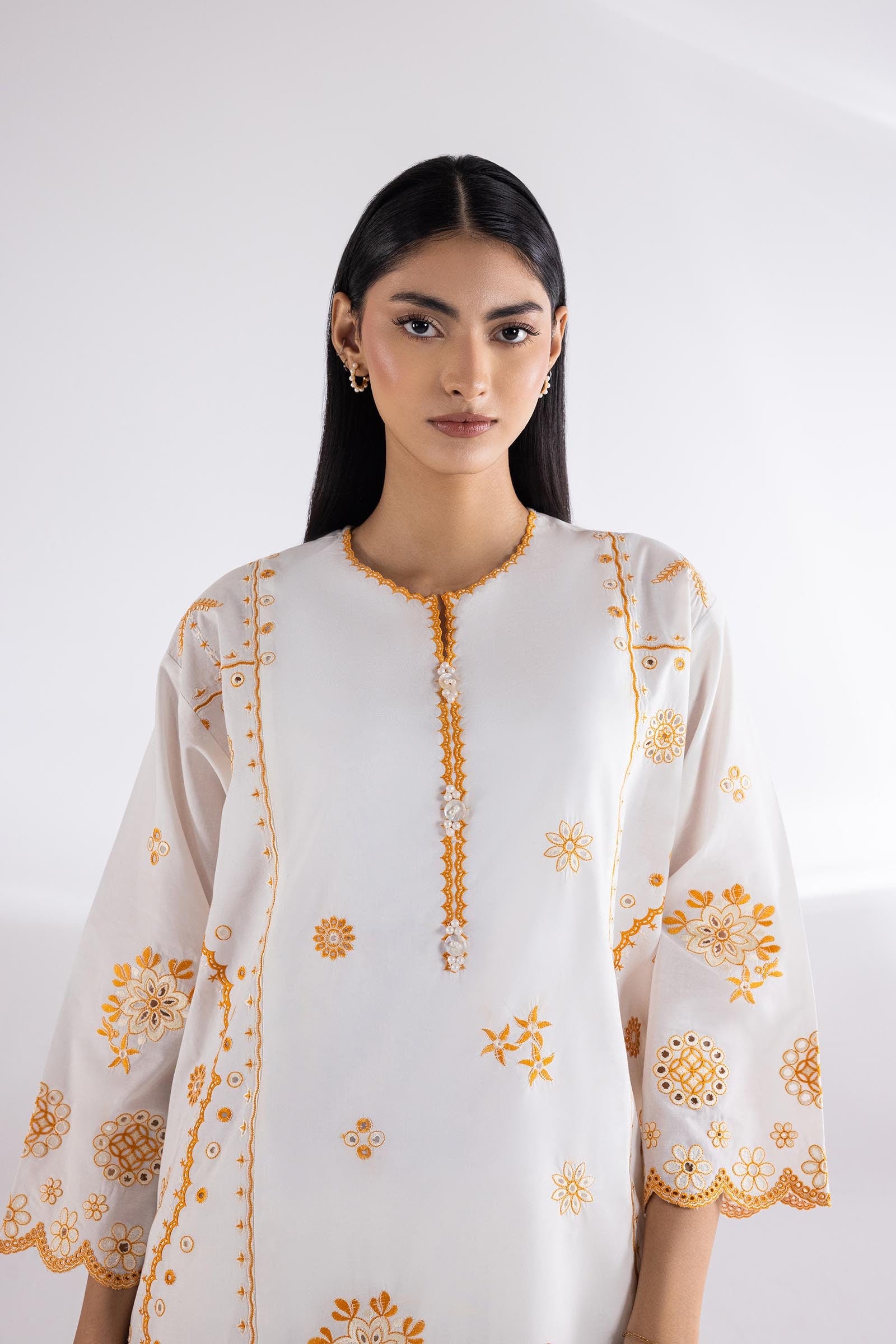 Stitched Lawn Embroidered Shirt + Shalwar Secondary image
