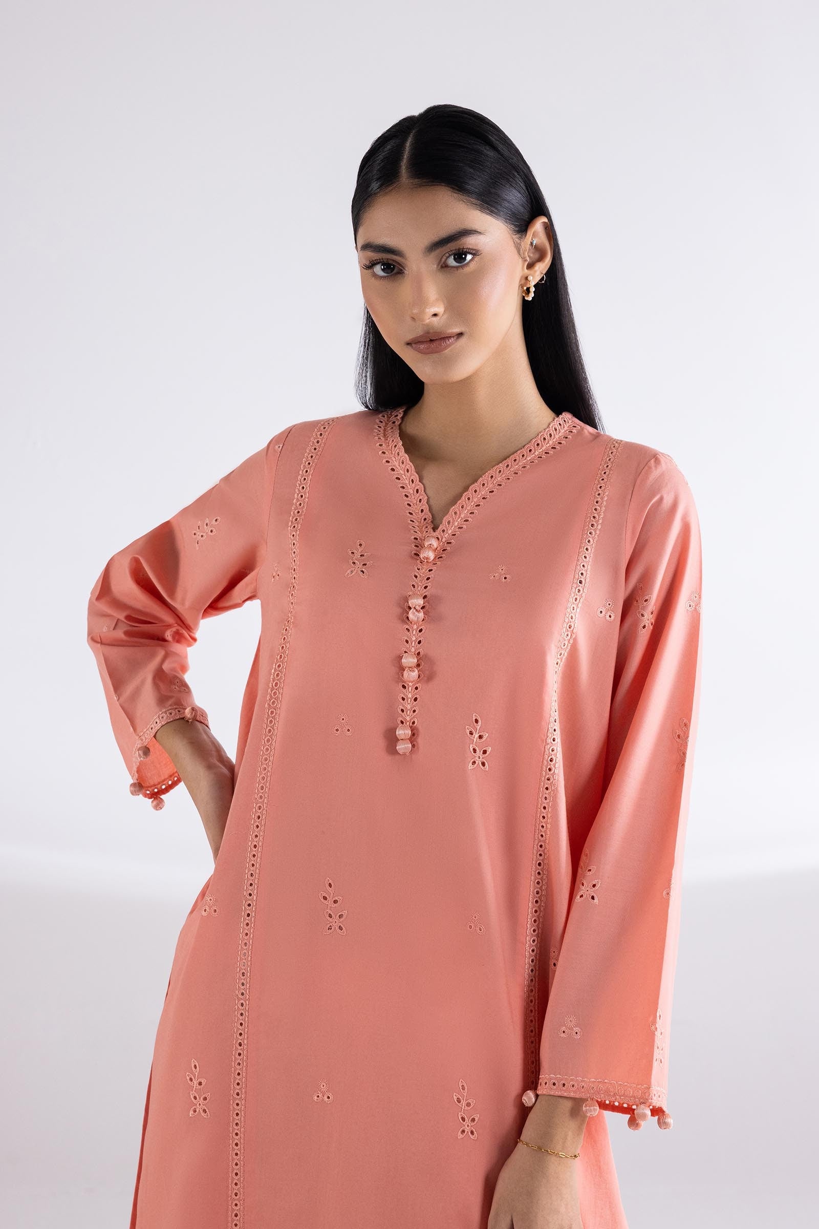 Stitched Lawn Embroidered Shirt + Cuotte Main image