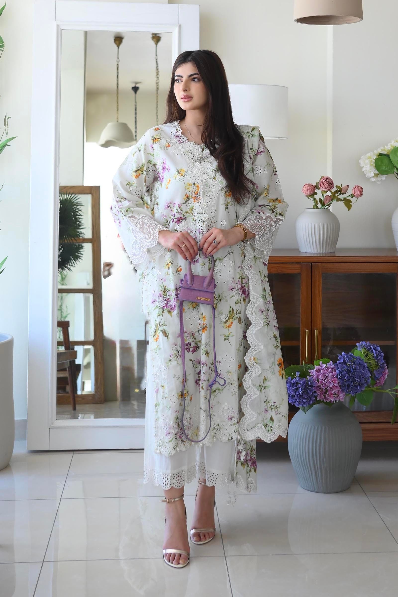 Stitched Lawn Embroidered Shirt + Dupatta Main image