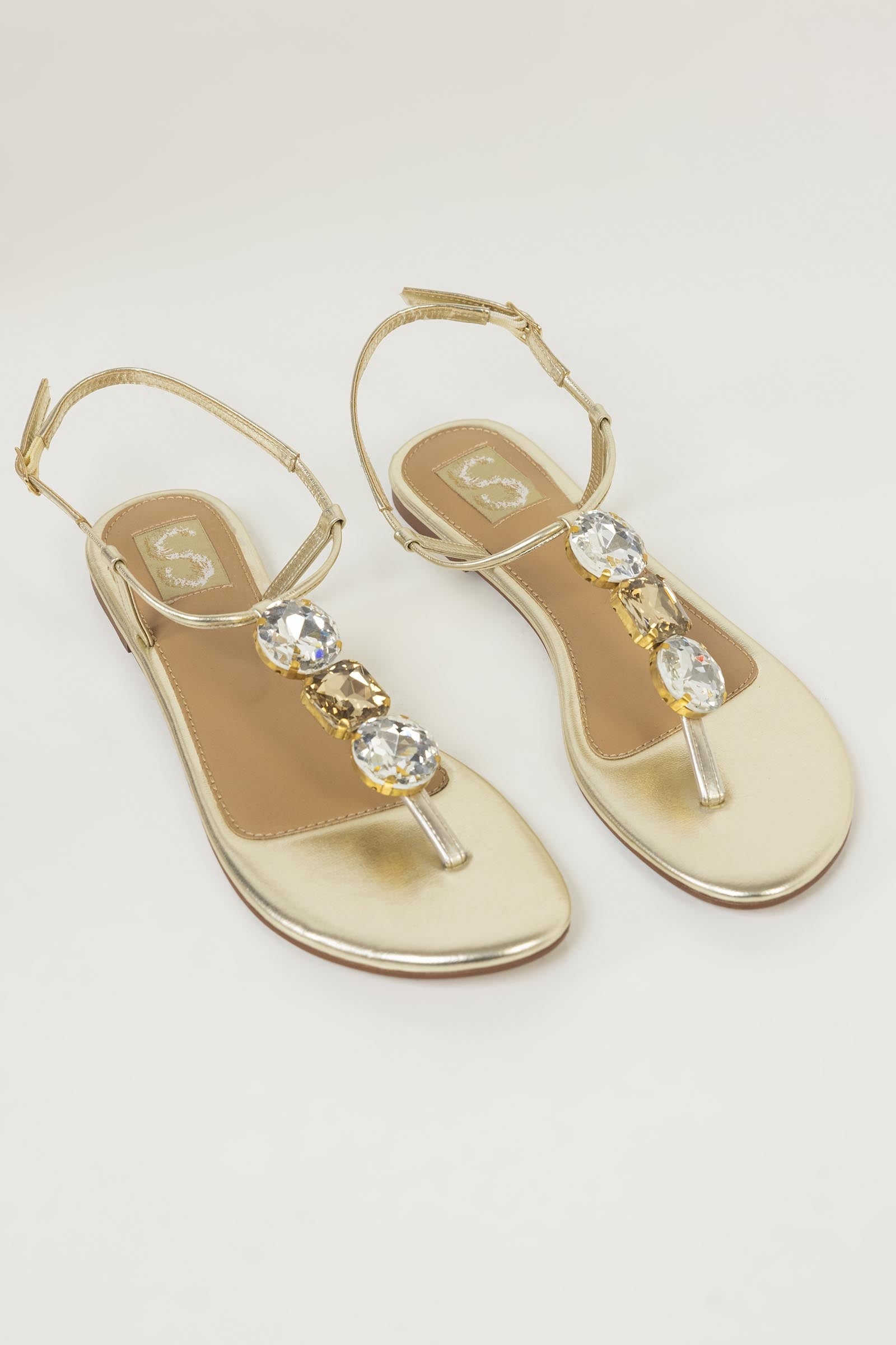 Golden Slingback Flats Main image