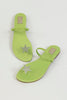 Lime Star Toe Ring Flats