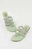 Mint Green Diamante Flats